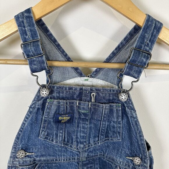 Oshkosh Bgosh Denim Overalls Vestbak Size 18 Months Jean Farm Carpenter Cotton - Picture 2 of 14